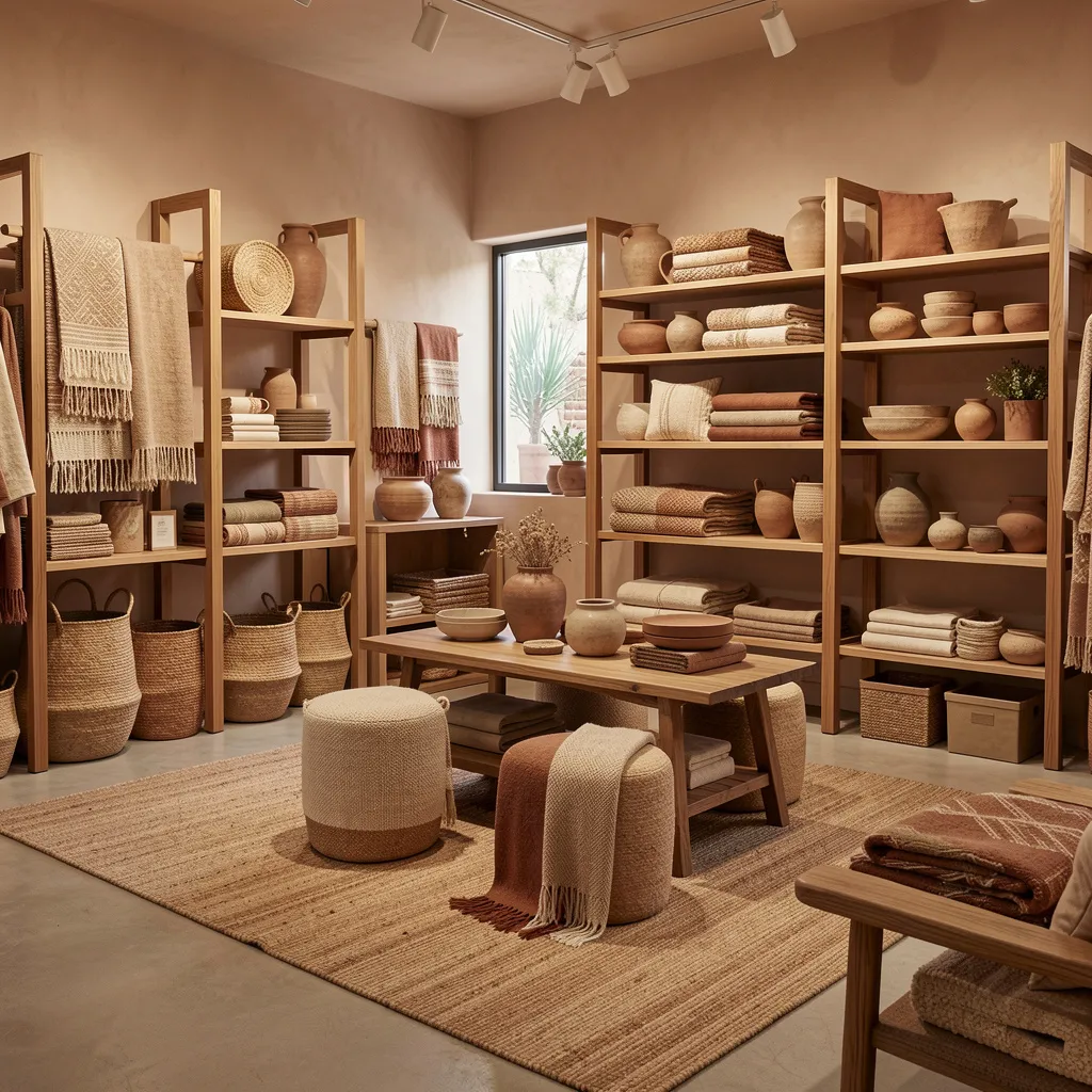 Open plan with earth tones